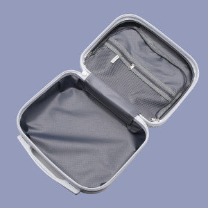 La-Vish Silver Makeup Carry-On Case w Compartments