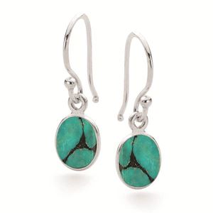 2.6cm Oval Turquoise Earring