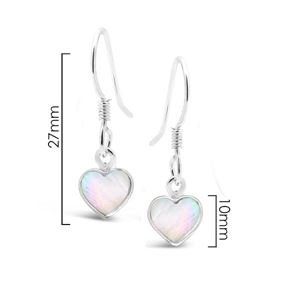 Heart Shaped 925 SS MOP Heart Earring (10mm)