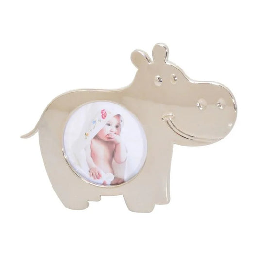 Silver Hippo Photo Frame