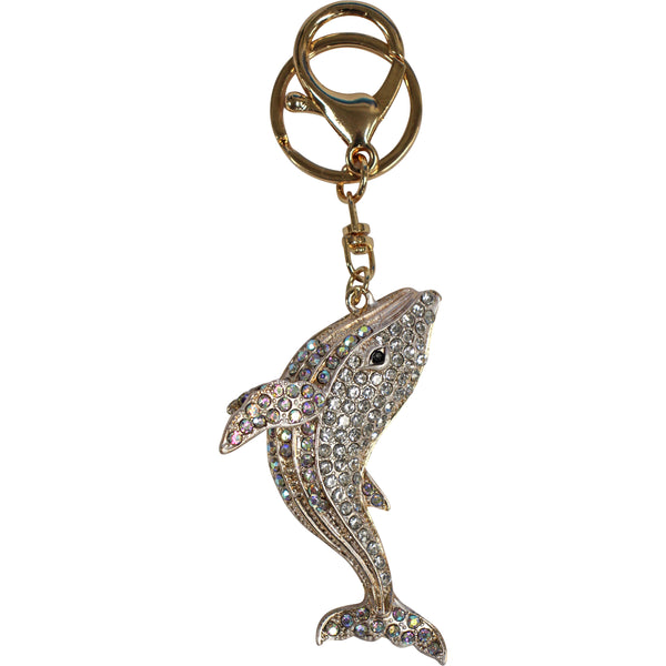 Bling Whale Keyring-Silver