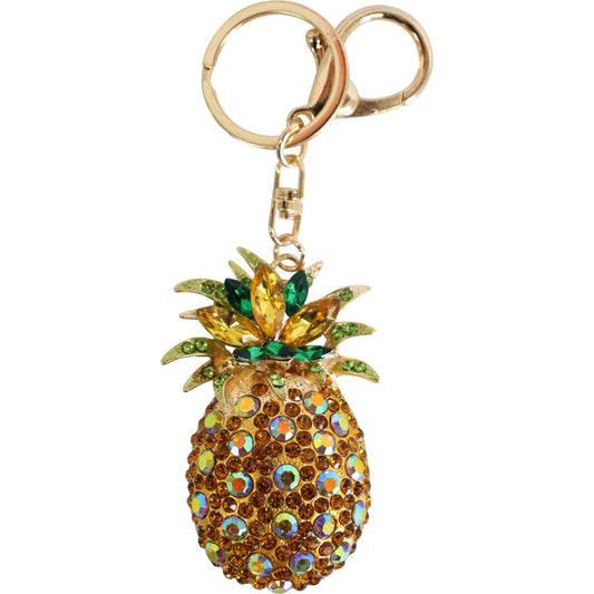 Bling Pineapple Keyring-Gold