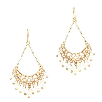 Brass FW - Filigree Cradle w Pearls (G)