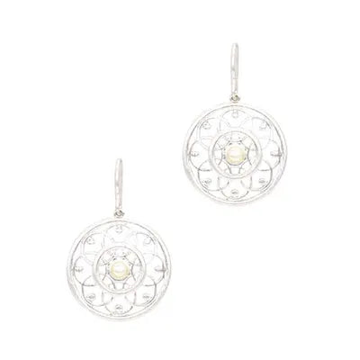 Brass FW - Filigree Disc w Pearl (S)
