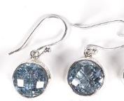 SS-F Blue Topaz Earrings