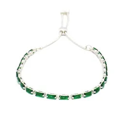 Stone Slider Bracelet - Emerald