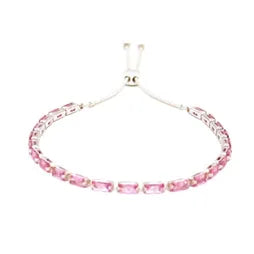 Stone Slider Bracelet - Pink