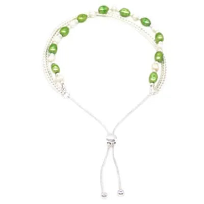 Slider - Pearl-Beads w Chain Slider (Green) (S)