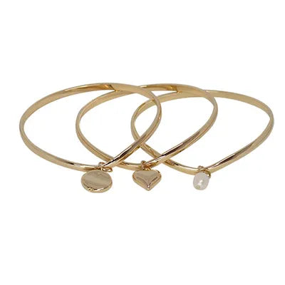 Bangle Set (3pc) - w Charms (G)