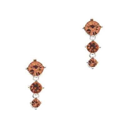 Crystal Studs - Trio Claw RND - Vintage Rose (S)