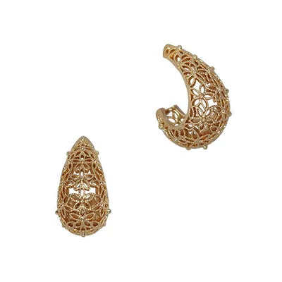 Filigree Studs - Waterdrop (G)