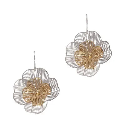 Filigree FW - Flower (Double) w Pearl (G/S)