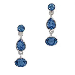 Crystal Studs - Tri Crystal - Sapphire Blue (S)