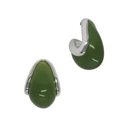 Resin Studs - (Marble Waterdrop) Emerald Green (S)