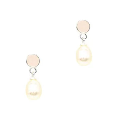 SP Stone Studs - w Pearl - Pink (S)