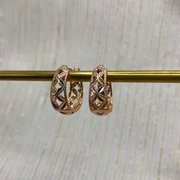 Hinged Hoops - Filigree Flower (RG)