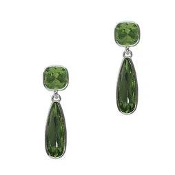 Crystal Studs - (Double) - Peridot (S)
