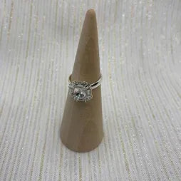 Ring - SQ Crystal Adjustable (S) - Clear