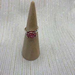 Ring - SQ Crystal Adjustable (S) - Pink