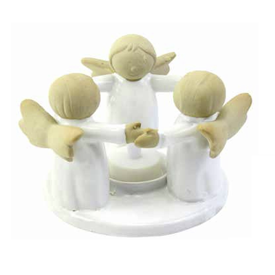 Ceramic Circle of Angels Tealight Holder