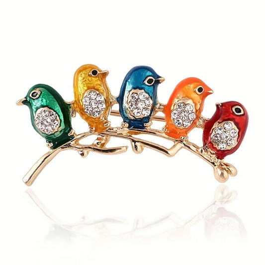 Birds on a Branch Brooch