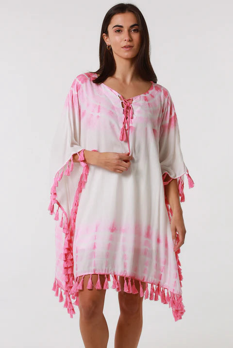 Tie-dye Kaftan-Pink