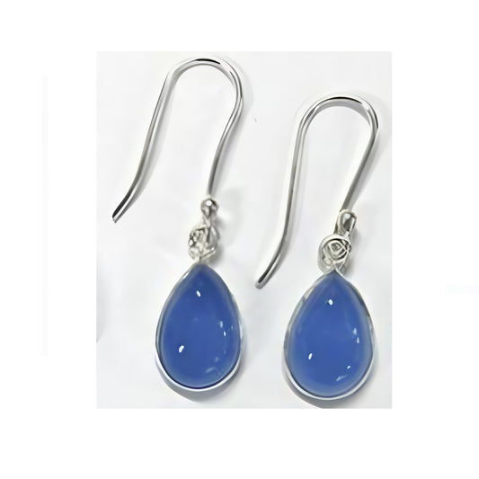 SS-C Blue Chalcedony Earrings