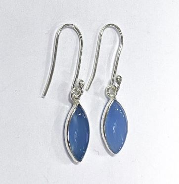 SS-C Blue Chalcedony Earrings
