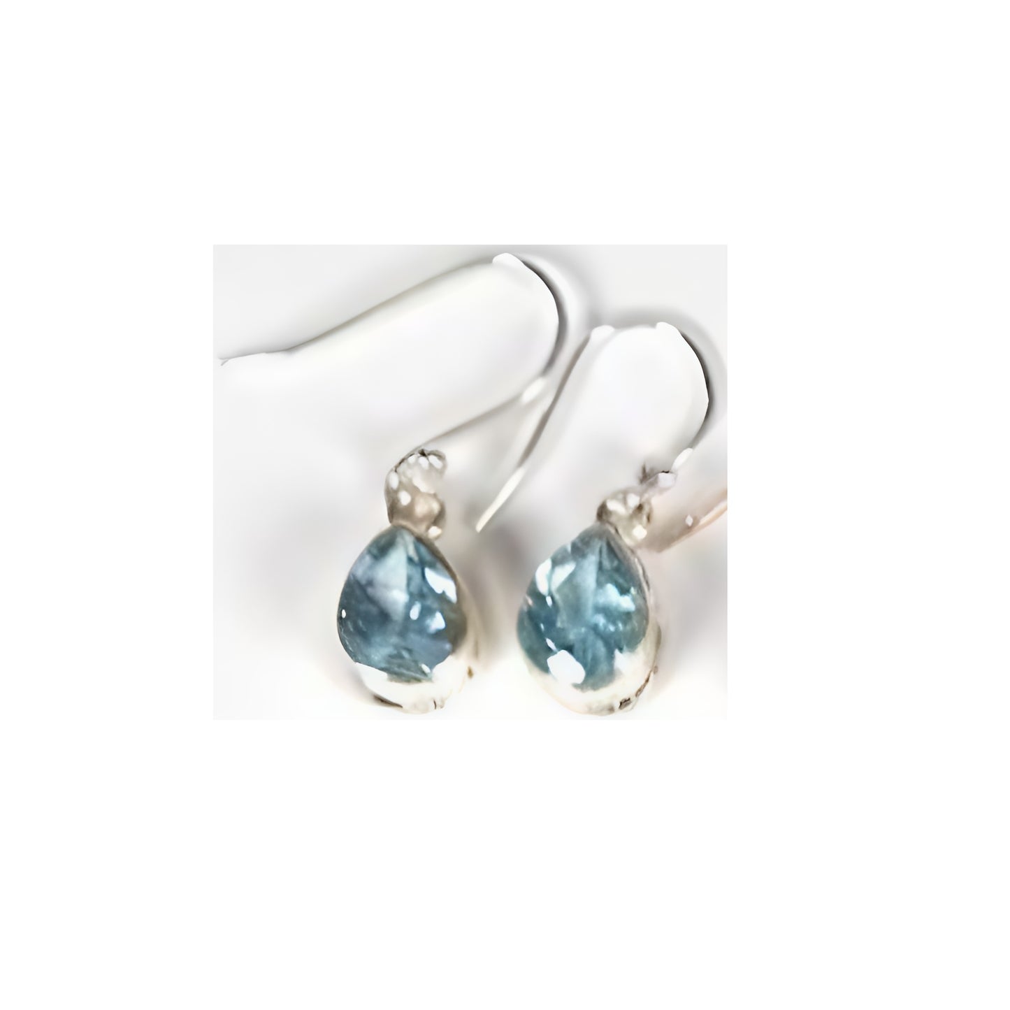 SS-F Blue Topaz Earrings