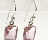 SS-F Pink Topaz Earrings