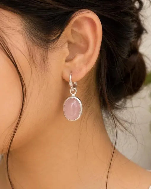 SS-C Rose Quartz Earrings