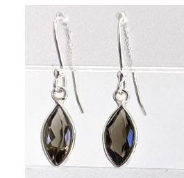 SS-F Smokey Quartz Earrings