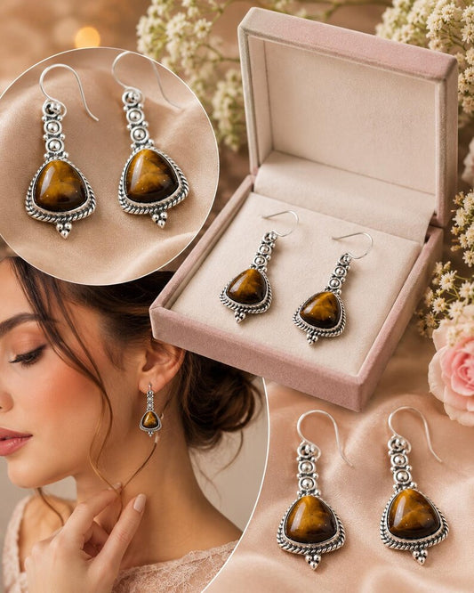 SS-C Tiger Eye Earrings