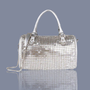 La-Vish Crystal Bag-Silver