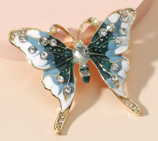 Enamel Butterfly Brooch