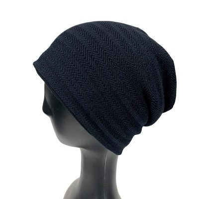 Beanie - Fleece Lined Zig Zag Knit
