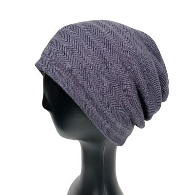 Beanie - Fleece Lined Zig Zag Knit