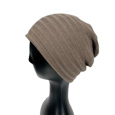 Beanie - Fleece Lined Zig Zag Knit