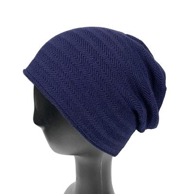 Beanie - Fleece Lined Zig Zag Knit