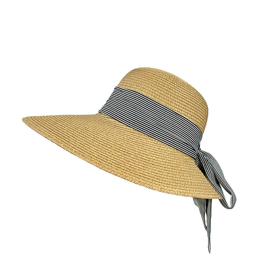 Sun Hat w Stripped Bow