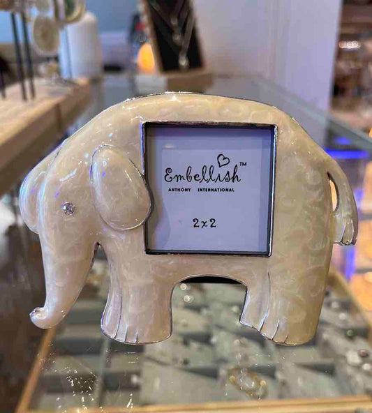 *Elephant Enamel Photo Frame