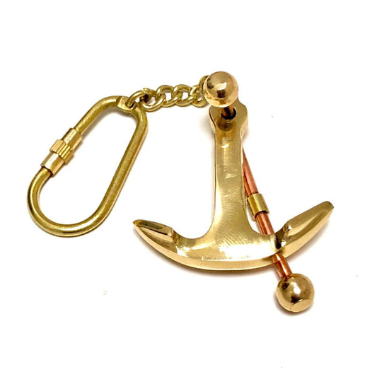 Brass & Copper Anchor Keyrings