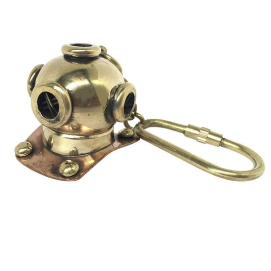 Brass & Copper Diving Helmet Keyring