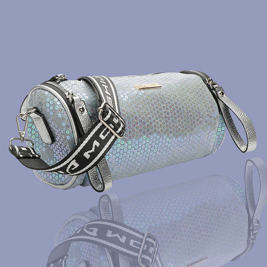 Sequin Barrel Bag