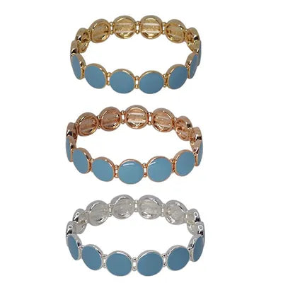Stretch Bracelet - Enamel (Blue)