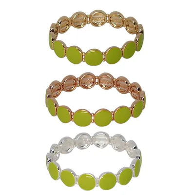 Stretch Bracelet - Enamel (Green)