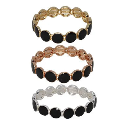 Stretch Bracelet - Enamel (Black)