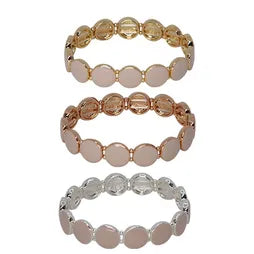 Stretch Bracelet - Enamel (Pink)