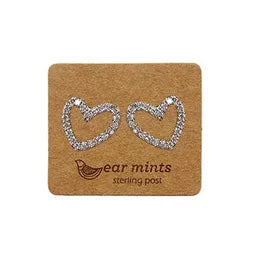 CZ Open Heart Ear Mints