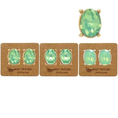 Crystal Studs (OVL) - Pacific Opal